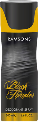 

Ramsons Black Thunder Long Lasting Men's Spray Deodorant Spray - For Men(200 ml)