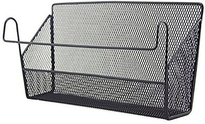 

House of Quirk 1 Compartments Iron Hanging Storage Baskets(Black)