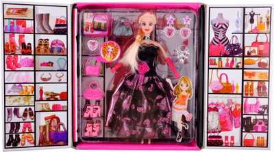 

kidzfan 20+ Pieces Barbie Doll Fashion and Accessories | Multi Color(Multicolor)