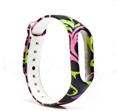 

MStick Wristband Strap For Mi Band 2 With Adjustable activity tracker Buckle floral design (CHIP IS NOT INCLUDED) Fitness Band(Multicolor, Pack of 1)