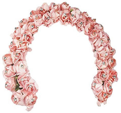 

BOXO Artificial Hair Gajra (Veni) Accessories For Wedding Paper Gajra, Women And Girls 25 Gram, Pink, Pack of 1 (10209) Bun(Pink)