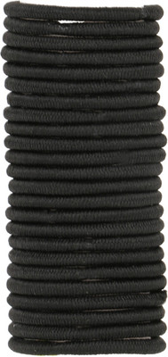 

Franck Provost (France) Thin Elastic Ponytail Hair Rubber Bands (24 pcs) - (Black) Rubber Band(Black)