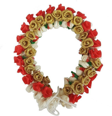

Prime Flower Gajra use Wedding & Festival For Women & Girls (Red) Pack of 1 (10309) Bun(Red)