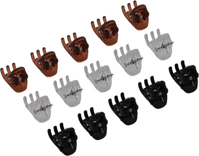 

Franck Provost (France) Mini Butterfly Hair Claw Clips (15 pcs) - (Multicolour) Hair Claw(Multicolor)