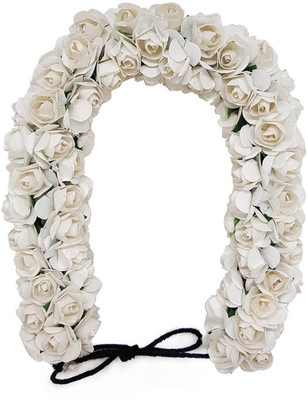 

BOXO Hair Gajra, Hair Accessories For South Indian Wedding, Bridal for Women And Girls White 30 Gram Pack Of 1 (10223) Bun(White)