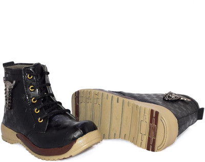

D'zigners Boys Lace Casual Boots(Black