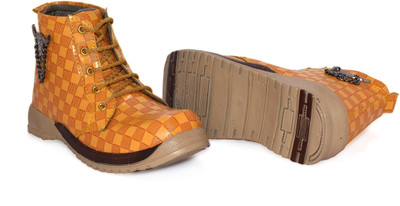 

D'zigners Boys Lace Casual Boots(Beige, Teak