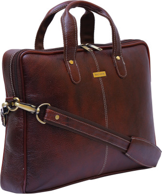 

Brand Leather 12 inch Laptop Messenger Bag(Brown)
