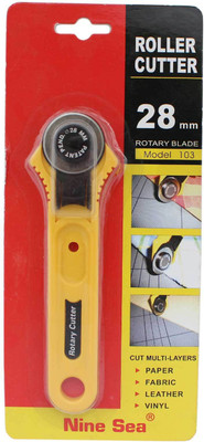 

Tootpado 28mm Contour Rotary Cutter - (CCTL08) - For Fabric, Scrapbooking, Leather, And Quilting Plastic Grip Hand-held Paper Cutter(Set Of 1, Mutlicolor)