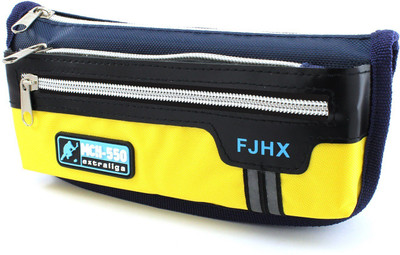 

Sherago Pen/Pencil Zipper Pouch for Students / Kids / Travelers. Beautiful Art Polyester Pencil Box(Set of 1, Yellow)
