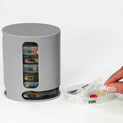 

NK-STORE 7 day Pill Pro Organize Pills & Vitamins For Each Day Of Weak Each Day Divided Into 4 Compartments Pill Box(Multicolor)