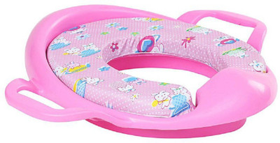 

CROOX Pink Potty Seat With Handle for Your Baby Potty Training Potty Seat(Multicolor)