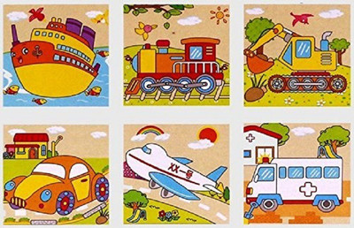 

SHRIBOSSJI Colorful Wooden Block Picture Puzzle For Toddlers And Small Children (Vehicle Theme)(9 Pieces)