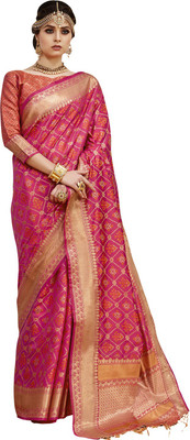 Ratnavati Printed Kanjivaram Poly Silk Saree(Pink) Ratnavati Printed Kanjivaram Poly Silk Saree(Pink)