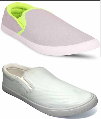 

JETTER Loafers For Men(Green, White, Grey green+neta ji