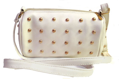 

CrazyHut Women Evening/Party, Casual, Formal White PU Sling Bag