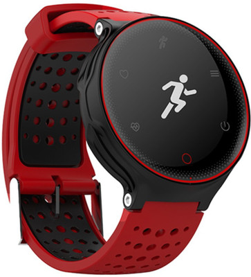 

True Store Smart Fitness Smartwatch(Red, Black Strap Strap Free Size), Black;red