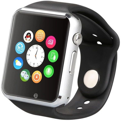 

M-STARK ShopAIS A1 Black Smartwatch (Black Strap Regular) Silver Smartwatch(Black Strap FREE SIZE)