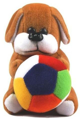 

Babique Soft Toys Cute Dog with Ball Animal soft Push Toys For Kids Birthday/Home/Car Decoration - 19 cm(Brown)