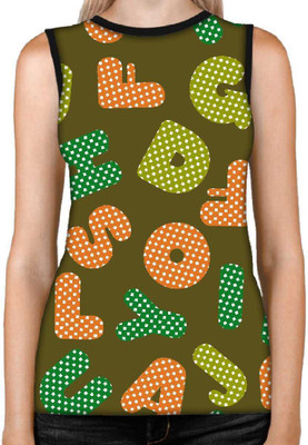 Snoogg Casual Sleeveless Printed Women