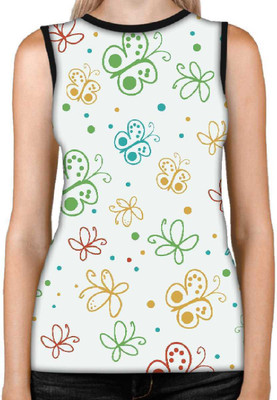 Snoogg Casual Sleeveless Printed Women