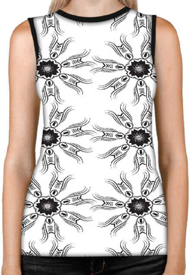 Snoogg Casual Sleeveless Printed Women