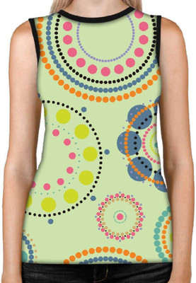 Snoogg Casual Sleeveless Printed Women