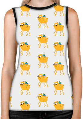 Snoogg Casual Sleeveless Printed Women