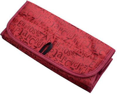 

House of Quirk Roll-N-Go Folding Kit Travel Toiletry Kit (Maroon) Travel Toiletry Kit(Maroon)