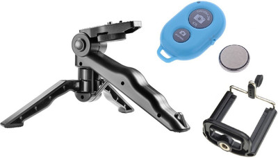 

ReTrack Desktop Handle Stabilizer Portable Folding Stand With Bracket And Bluetooth Shutter Tripod(Black, Supports Up to 1000 g)