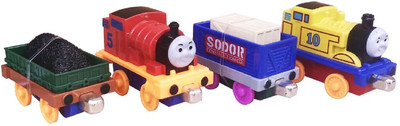 

Emob Cartoon Character Magnetic Die Cast Train Gift Toy Amazing Set with Minute Detailing for Kids(Multicolor)