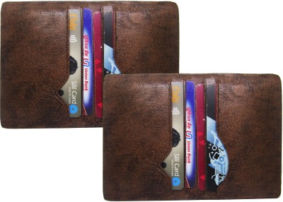 Mundkar Men Brown Artificial Leather Card Holder(5 Card Slots)