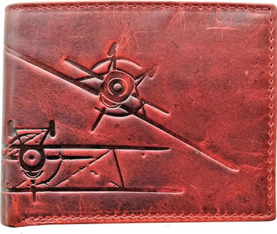 

Royal Scot Grey Men Red Genuine Leather Wallet(6 Card Slots)