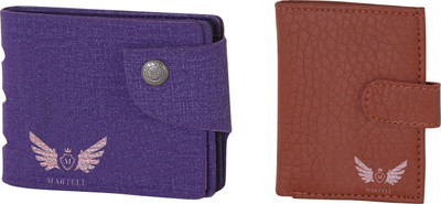 

Martell Men Purple Artificial Leather Wallet(4 Card Slots), Brown
