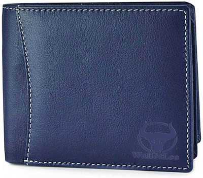 

WalletLee Men Blue Genuine Leather Wallet(6 Card Slots), Bule