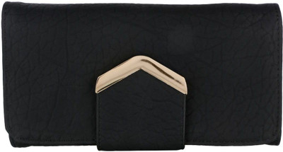 

Gio Collection Women Black Artificial Leather Wallet(6 Card Slots)