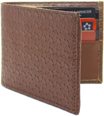 

DELMA Men Brown Genuine Leather Wallet(4 Card Slots)