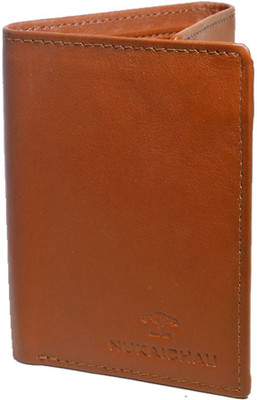 

NUKAICHAU Women Brown Genuine Leather Wallet(6 Card Slots)