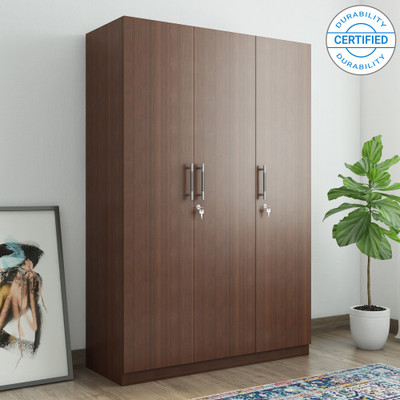 

Spacewood Optima Engineered Wood 3 Door Wardrobe(Finish Color - Walnut Rigato woodpore)