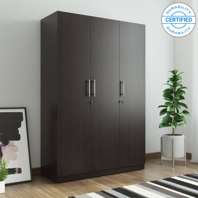 

Spacewood Optima Engineered Wood 3 Door Wardrobe(Finish Color - Natural Wenge woodpore)