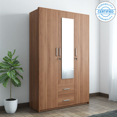 Spacewood classy engineered wood clearance 4 door wardrobe