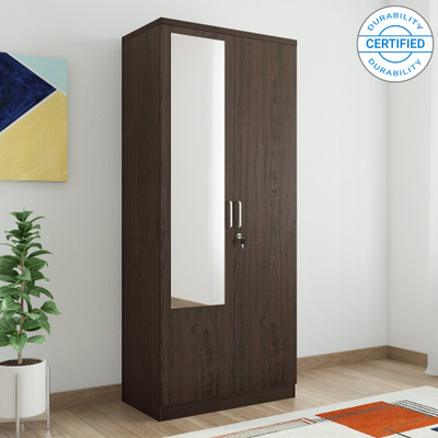 

Spacewood Weave Engineered Wood 2 Door Wardrobe(Finish Color - Vermount, Mirror Included)