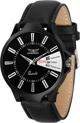 Analogue ANLG-414DD Black Sapphie Day and Date Series Watch - For Men