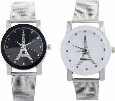 

Miss Perfect Efiill Tower Silver and Black combo (Pack 2) watches gilrs Watch - For Girls