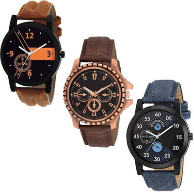 

SkyLona Combo of 3 Fashionable Watch - For Men