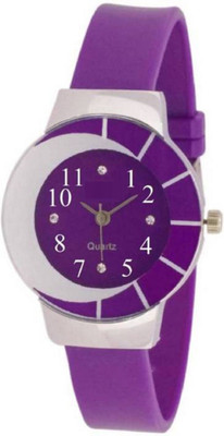 

KDS Purple Moon Printed Dial With Pu Strap Love Design For Women And Girls Watch Watch - For Women
