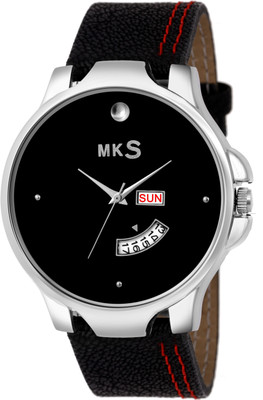 

mks Black Dial with Stone Day and Date Analog watch Watch - For Men