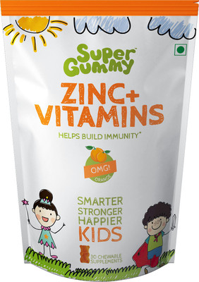 

SUPER GUMMY ZINC + VITAMINS Orange Flavored Gummies(102 g)