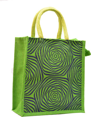 

AGGDA Jute Burlap Waterproof Lunch Bag(Green, 12 L)
