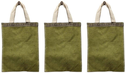 

Srujan SHLB-16 Green (pack of 3) Lunch Bag(Green, 10 L)